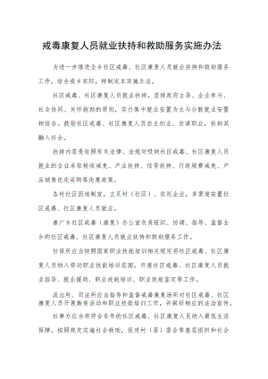 戒毒康复人员就业扶持和救助服务实施办法.docx