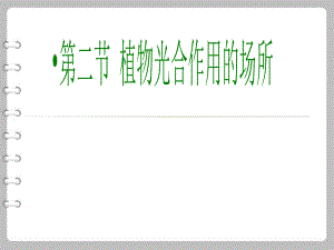 第二节植物光合作用的场所课件精品教育.ppt