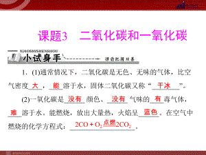 第六单元课题3二氧化碳和一氧化碳精品教育.ppt