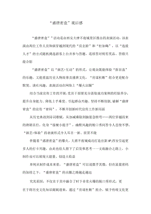 “盛唐密盒”观后感.docx