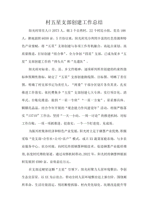 村五星支部创建工作总结.docx