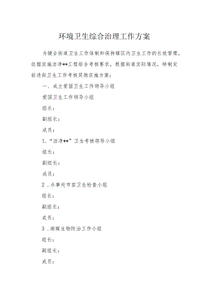 环境卫生综合治理工作方案.docx