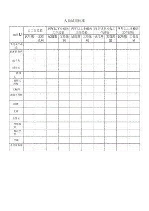 IBM—华为业务人力资源项目人员试用标准.docx