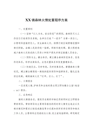 XX镇森林火情处置程序方案.docx