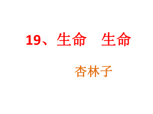 课件生命生命精品教育.ppt