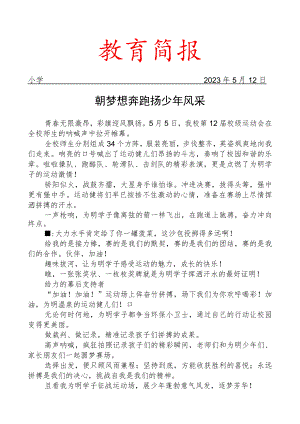 开展校级运动会活动简报.docx
