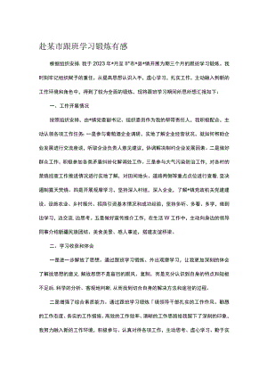 赴某市跟班学习锻炼有感.docx