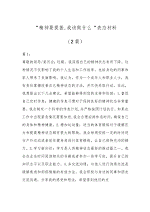 （2篇）关于“精神要提振、我该做什么”表态发言.docx