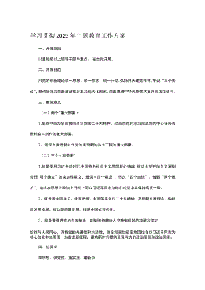 学习贯彻2023年主题教育工作方案.docx