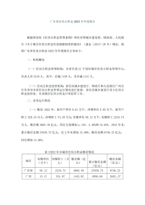 广东省住房公积金2022年年度报告.docx