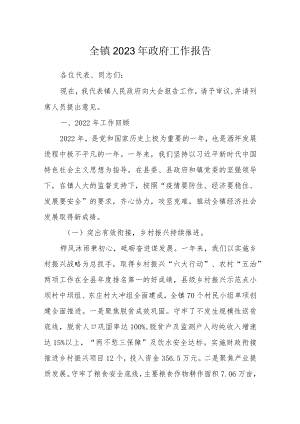 全镇2023年政府工作报告.docx