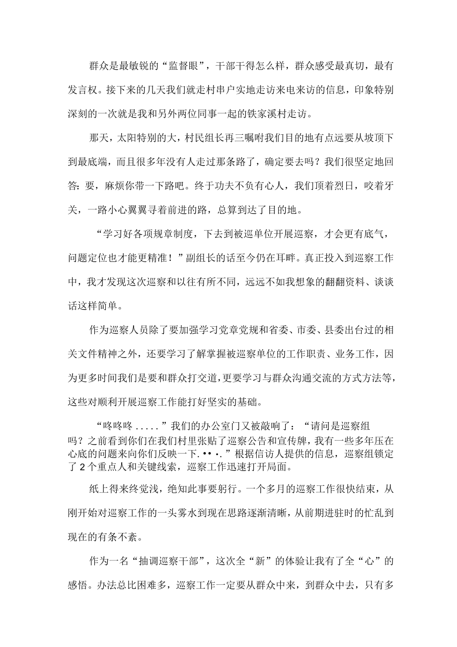 新编全省2023年纪检巡察组巡检工作心得体会 (8份).docx_第2页