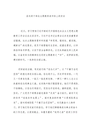 县处级干部在主题教育读书班上发言.docx