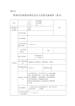 阳泉市行政事业单位会计人员登记备案表.docx
