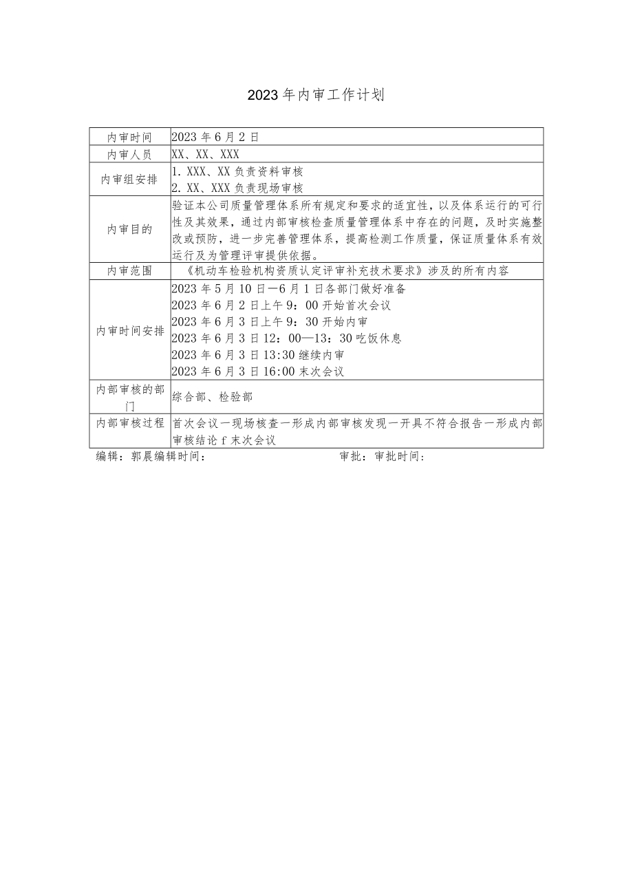 机动车检测站内审报告(依据补充技术要求).docx_第3页