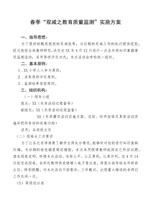春季“双减之教育质量监测”实施方案.docx