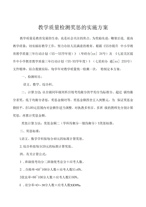 教学质量检测奖惩的实施方案.docx