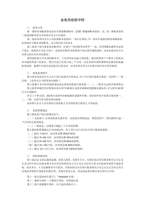 办公文档范本业务员收款守则.docx