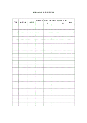 实验中心钥匙使用登记表.docx