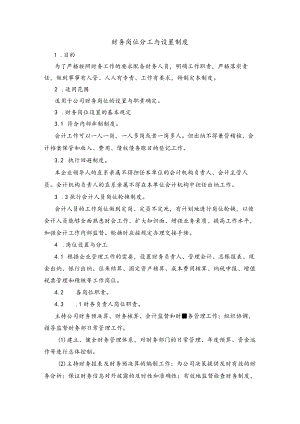 财务岗位分工与设置制度.docx