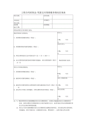 工程合同质保金尾款支付保修服务情况征询表.docx