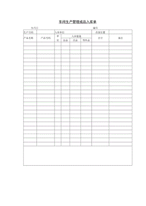 车间生产管理成品入库单.docx