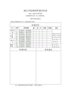 闽江学院教师听课评价表.docx
