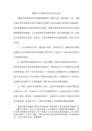 2023年城区幼儿园学前教育宣传月活动工作总结 （3份）.docx