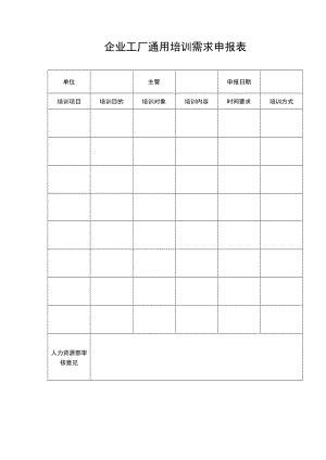 企业工厂通用培训相关表培训考核表.docx