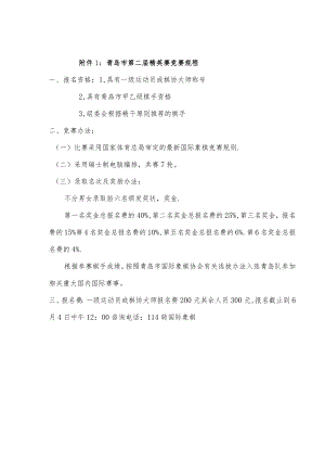 青岛市第二届精英赛竞赛规程.docx