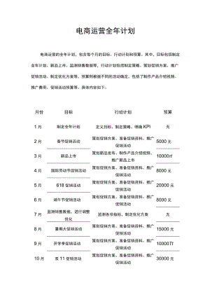 电商运营全年计划.docx