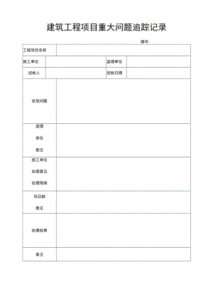 建筑工程项目重大问题追踪记录表.docx