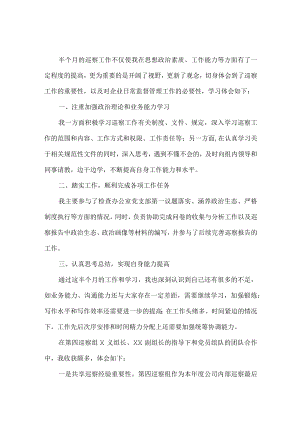 新区2023年纪检巡察组巡检工作个人心得体会 （9份）.docx