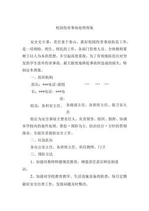 校园伤害事故处理预案.docx