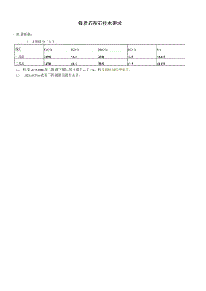 镁质石灰石技术要求.docx