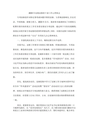 机关事业单位2023年巡视巡察组干部工作心得体会精编5篇.docx