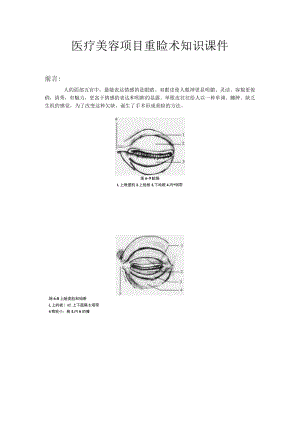 医疗美容项目重睑术知识课件.docx