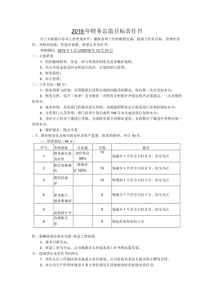 2019年财务总监目标责任书.docx