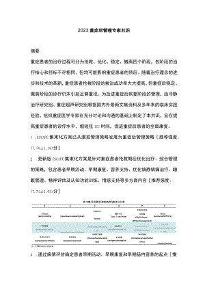 2023重症后管理专家共识.docx