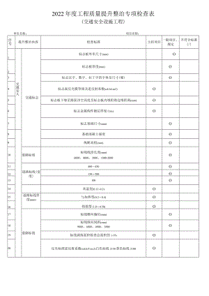 交安工程质量提升整治专项检查表.docx