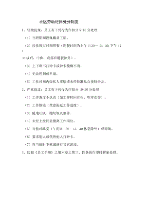 社区劳动纪律处分制度.docx