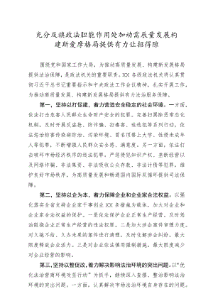 在政法工作会议上的发言材料1.docx