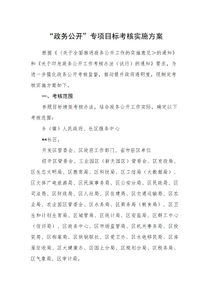 “政务公开”专项目标考核实施方案.docx