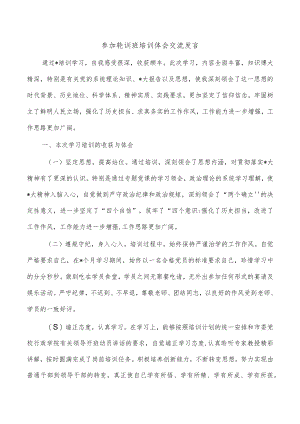 参加轮训班培训体会交流发言.docx