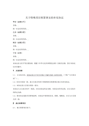 特殊项目独立核算补充协议.docx