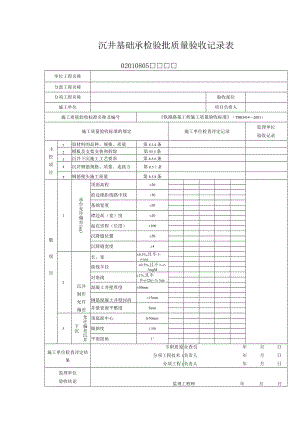0805沉井基础承检验批质量验收记录表.docx