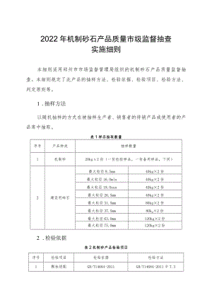 7.机制砂石产品质量郑州市监督抽查实施细则.docx