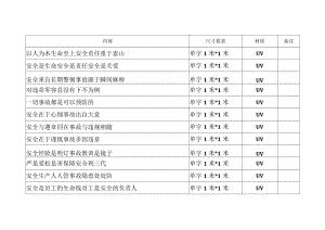 安全宣传标语及尺寸.docx