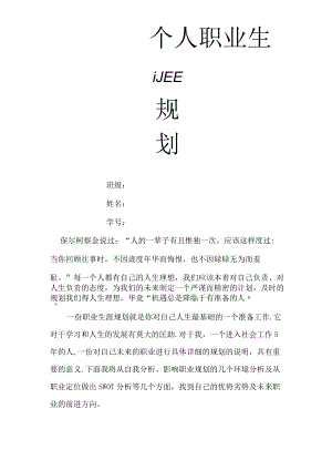 个人职业生涯规划 财务管理.docx