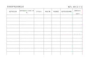 劳动防护用品采购发放记录.docx